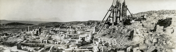 Délos, anastylose du temple d’Isis, Sarapieion C, 1911.  Δήλος, αναστήλωση του ναού της Ίσιδας, Σαραπείο Γ, 1911. / J. Chamonard, EFA FJC P 13