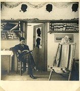 Maison de fouille à Délos et ses portraits, vers 1934.  Το σπίτι των ανασκαφών στη Δήλο και τα πορτραίτα της, περίπου στα 1934. / P. Guillon, EFA FPArch I 1