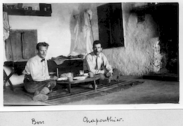 A. Bon et F. Chapouthier à Samothrace, 1925. Οι A. Bon και F. Chapouthier στη Σαμοθράκη, 1925. / EFA N580-244