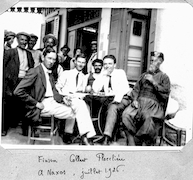H. Finsen, P. Collart et R. Flacelière à Naxos, juillet 1926.  Οι H. Finsen, P. Collart και R. Flacelière στη Νάξο, τον Ιούλιο του  1926.  / EFA N580-277