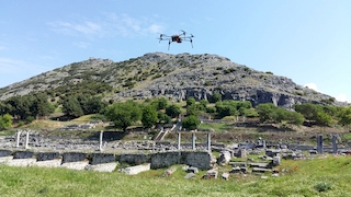 Vol de drone, Philippes, mai 2016.  Πτήση drone, Φίλιπποι, Μάιος 2016.  / J. Fournier, EFA