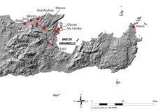Carte de la Crète orientale / F. Gaignerot-Driessen/IMS-FORTH