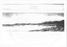 Durazzo : vue de l’Est, en 1861 (d’après HEUZEY, DAUMET 1876)
