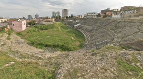 Durrës, amphithéâtre : vue du Nord, en 2008 / EFA G. Naessens