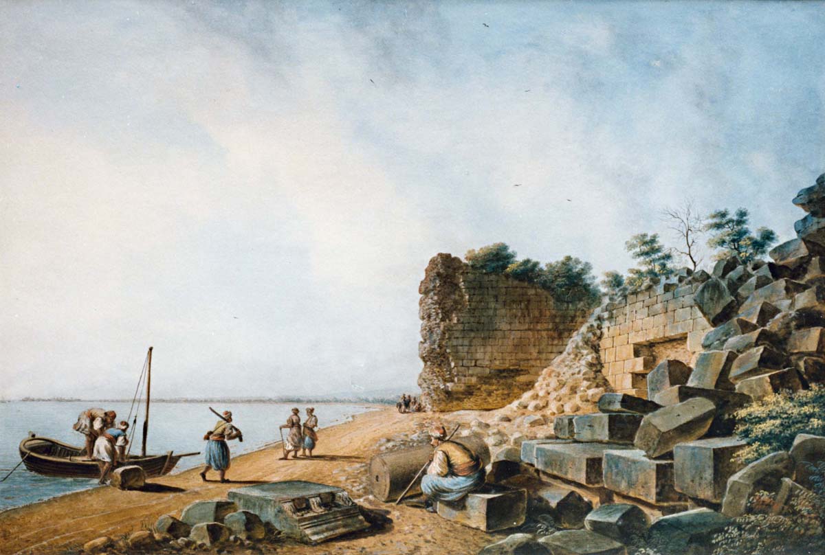L. Mayer, 1780 : the southwestern wall (P. Aupert / Archives EFA, AMATH 3-A [3])