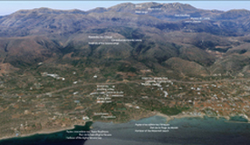 Malia. Situation générale depuis le nord / EFA M. Devolder (basé sur Google Earth)