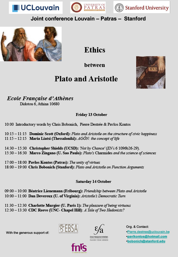 Ethics between Plato and Aristotle